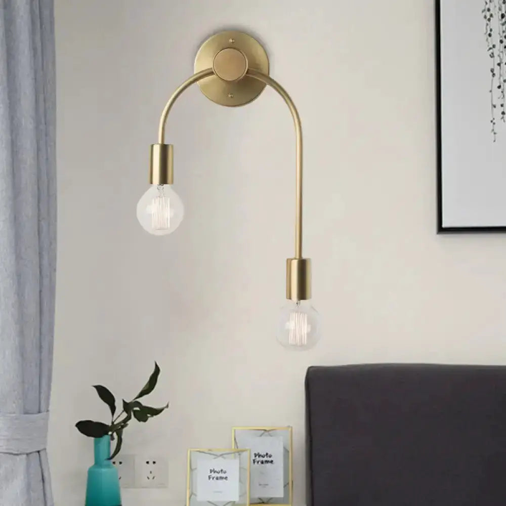 Minimalist Black and Gold Wall Lamp Sconce