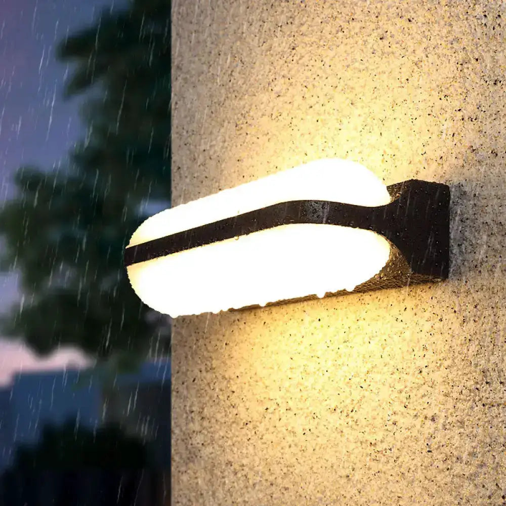 Minimalist Black LED Wall Sconce Capsule