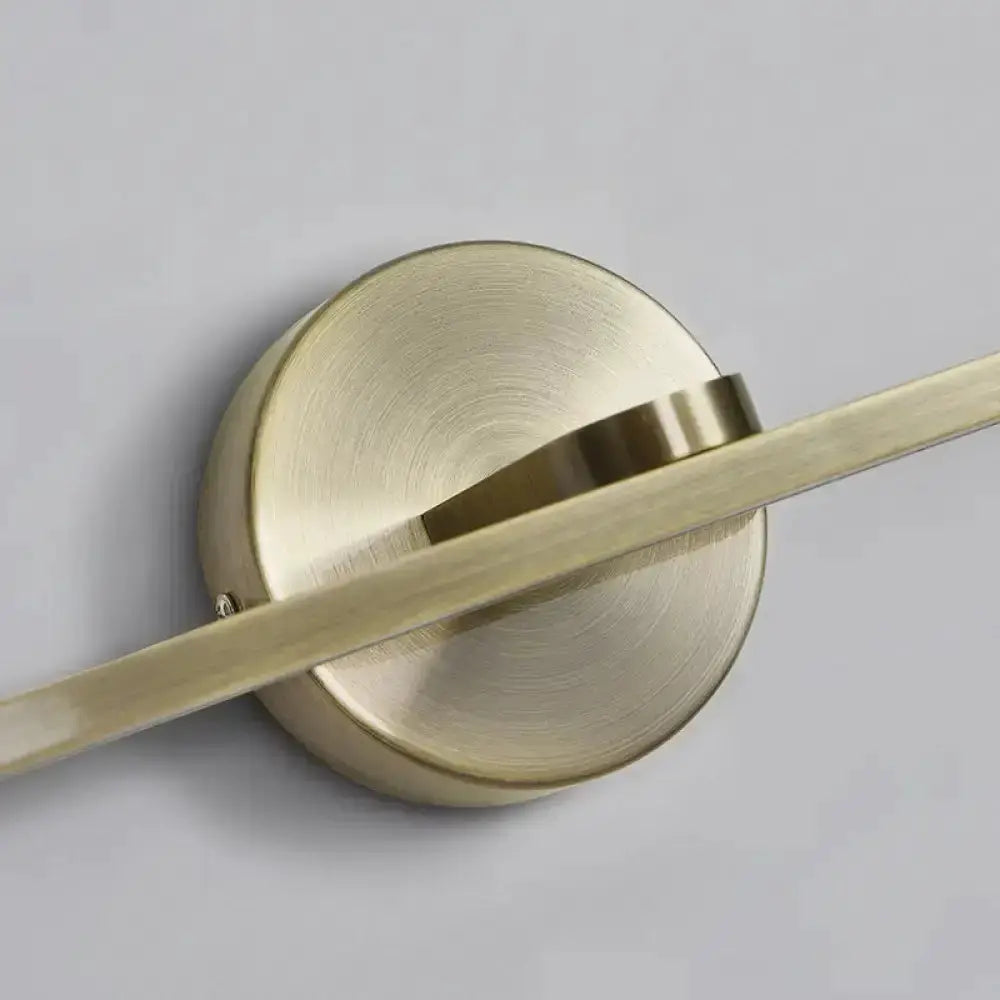 Minimalist Brass Elliptical Wall Light for Bath