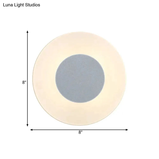 Ultra Thin Acrylic LED Wall Sconce Warm White, 8-inch round, Decorbites wall light fixture on Tampa Home & Garden Store