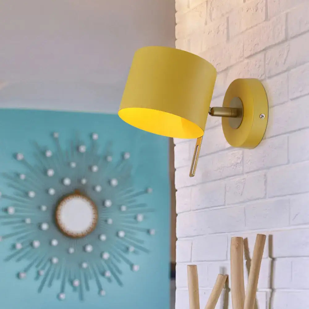 Pink Brass Cylinder Sconce by Decorbites, yellow-brass finish wall light on Tampa Home & Garden Store
