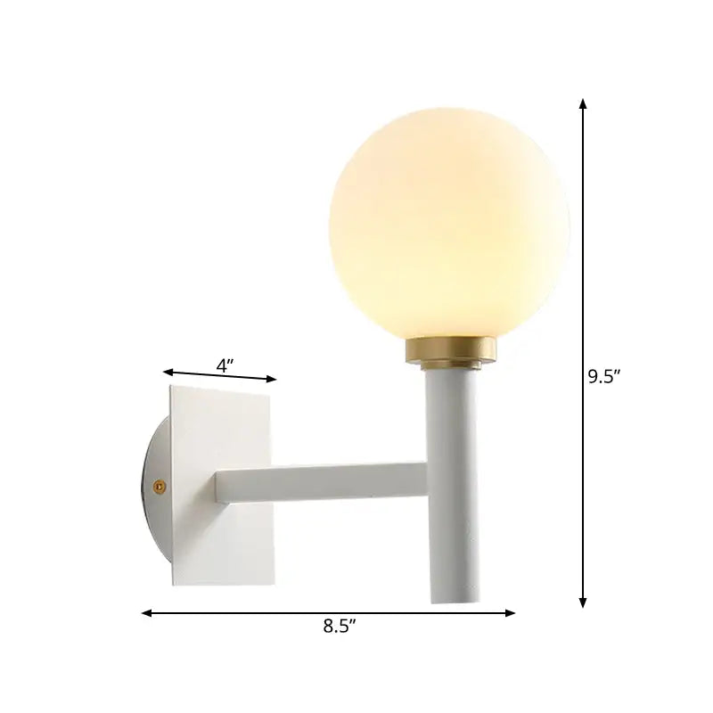 White brass opal wall lamp Decorbites wall-mount sconce on Tampa Home & Garden Store