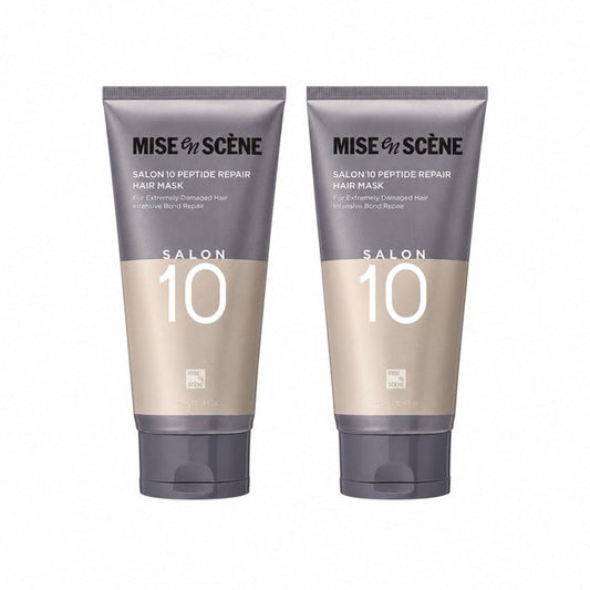 Mise en Scène Salon 10 Peptide Repair Hair Mask duo, Seoulia, taupe/gray tubes 300ml each on Tampa Home & Garden Store