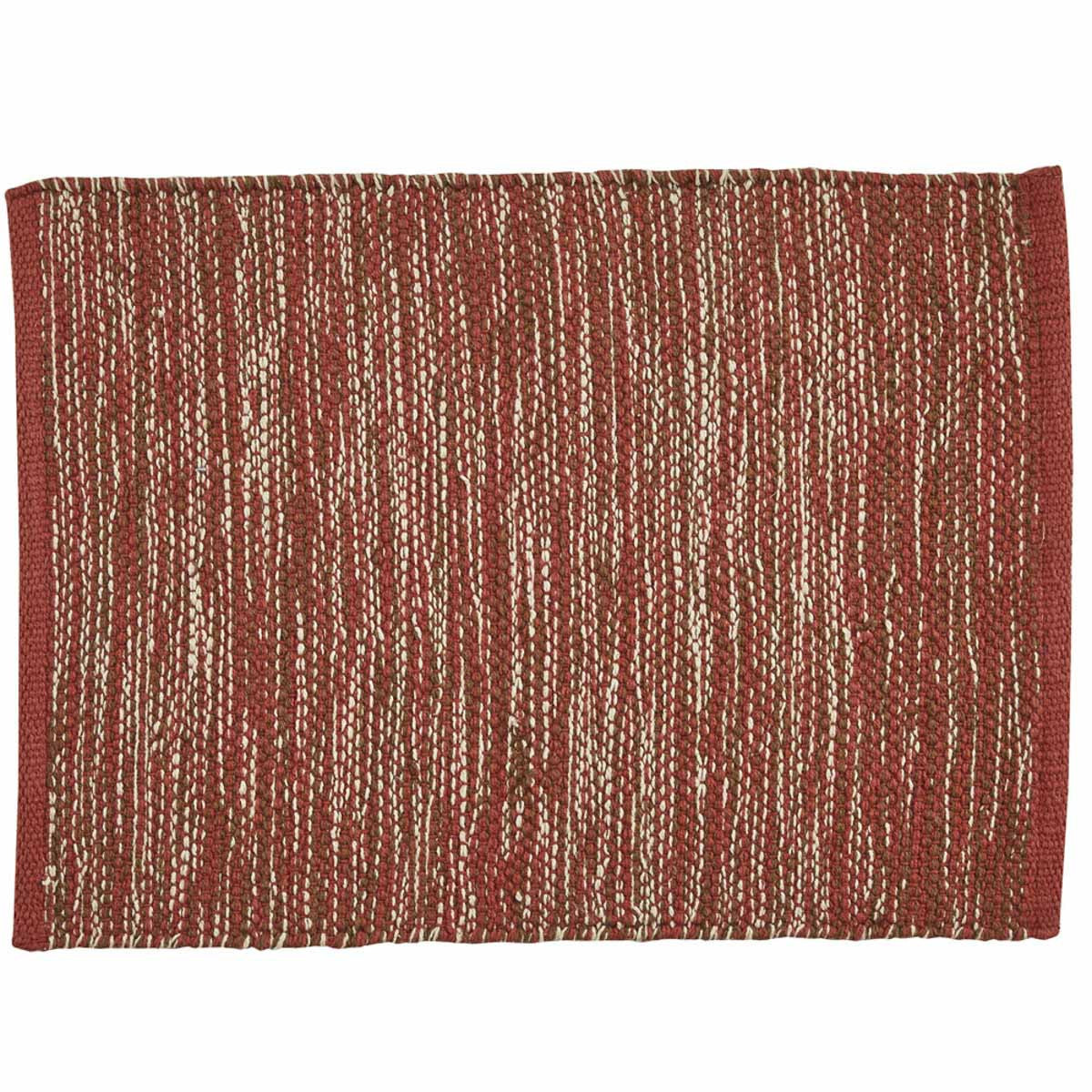 Ashfield Red Yarn Placemat 13x19, red textured yarn, The Country Christmas Loft on Tampa Home & Garden Store