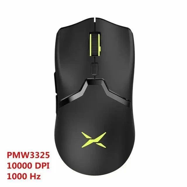 Stevvex 2.4GHz wireless gaming mouse, black with lime accents, 1600 DPI, lightweight ergonomic on Tampa Home & Garden Store