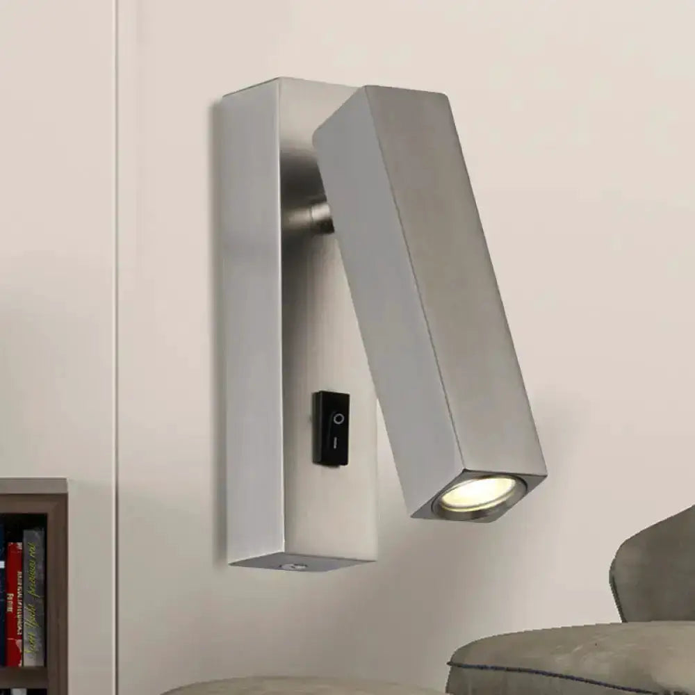Adjustable Silver White LED Reading Lamp Sconce