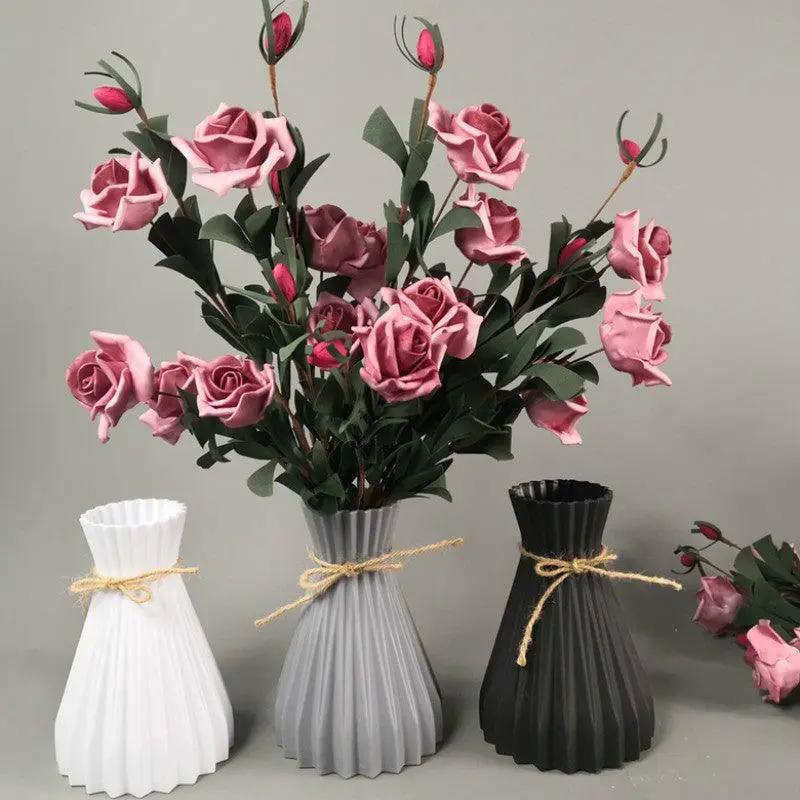 Modern Artificial Floral Vase and Ceramic Pot