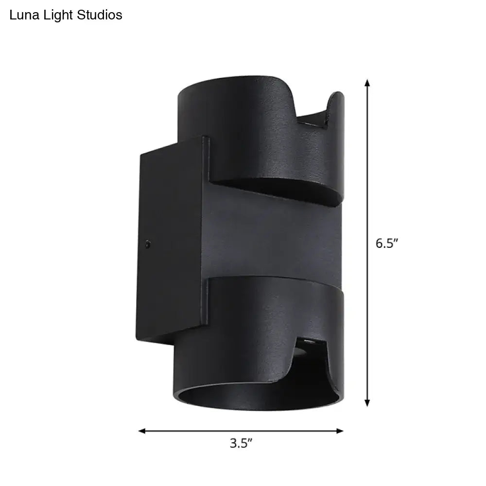 Black LED Flush Wall Light by Decorbites, black metal wall sconce, 6.5 in tall x 3.5 in wide on Tampa Home & Garden Store