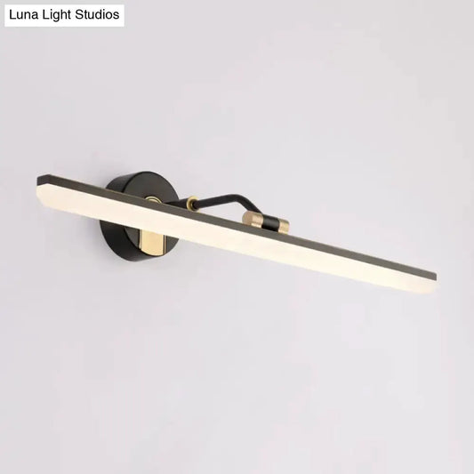 Modern black and gold LED wall light fixture for bathroom 110β120V with a slim horizontal bar on Tampa Home & Garden Store