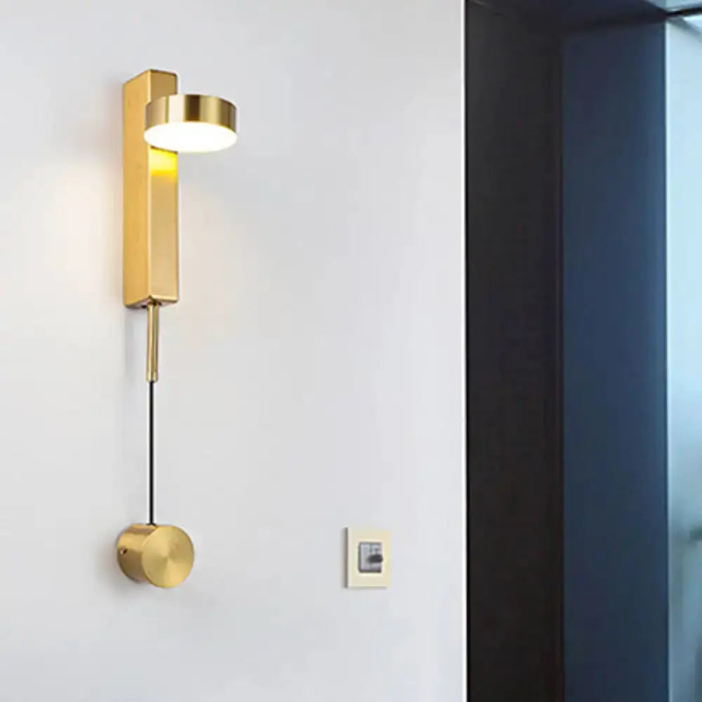 Modern gold and black metal wall sconce flush mount for bedroom on Tampa Home & Garden Store