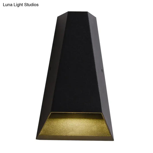 Triangle Aluminum LED Wall Sconce in Black - Simple Style, Flush Mount, Warm/White Light - Tampa Home & Garden Store