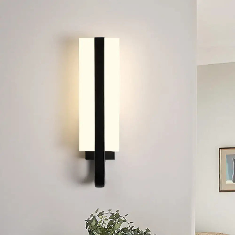 Black LED rectangular wall sconce with dual white panels by Decorbites on Tampa Home & Garden Store