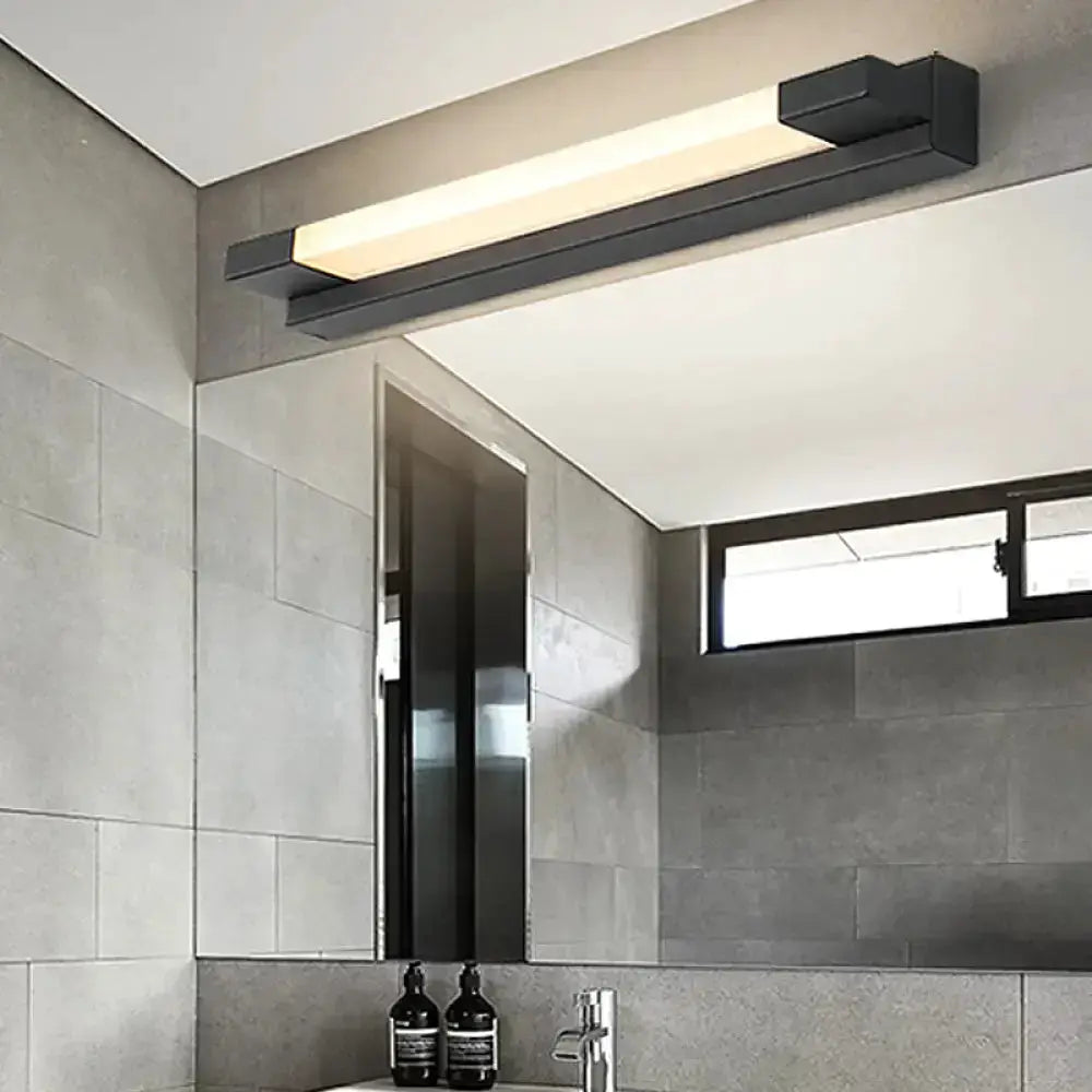 Modern Black Led Vanity Mirror Light Warm White