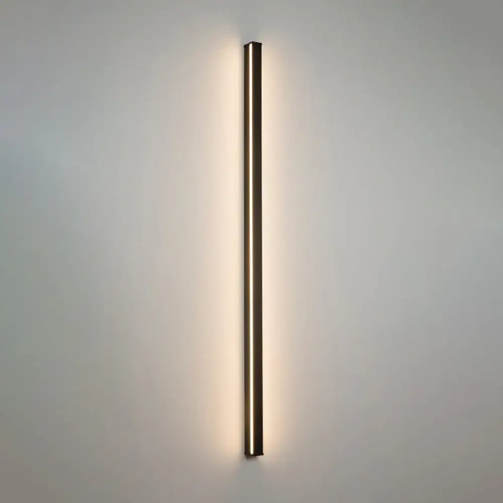 Modern black linear flush mount wall sconce vertical LED bar lighting warm glow Decorbites on Tampa Home & Garden Store