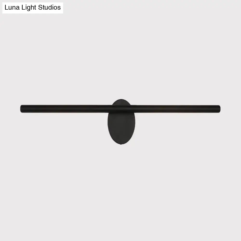 Black oval plate sconce by Decorbites, wall-mounted with a long horizontal bar on Tampa Home & Garden Store