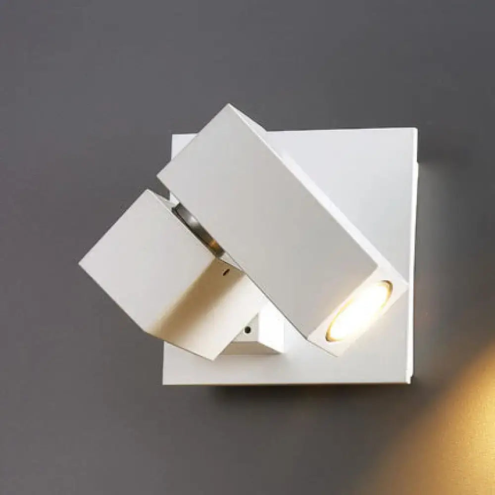 Black Cube Wall Light by Decorbites; white geometric cube wall light with adjustable rotating cubes on Tampa Home & Garden Store