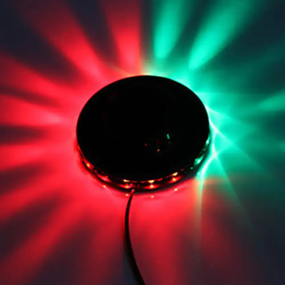 Blue UFO Wall Light, Decorbites; round black base with red and green multicolor LED glow on Tampa Home & Garden Store