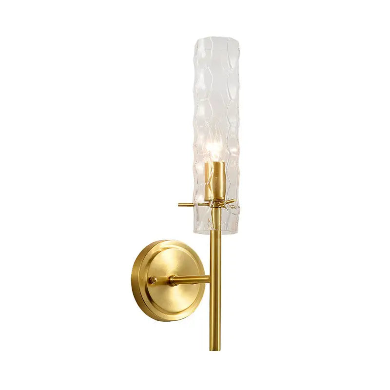Brass dimpled glass wall light by Decorbites; gold finish, single wall sconce on Tampa Home & Garden Store