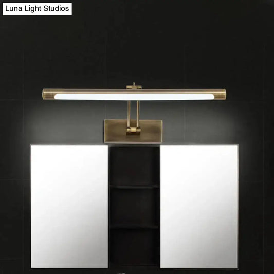 Vintage brass tubular wall lamp LED vanity light by Decorbites, bathroom vanity fixture on Tampa Home & Garden Store