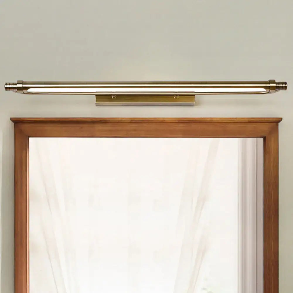 16"/21" Tubed Vanity Light Fixture in Bronze with LED Metal and Acrylic Design – Warm/White Lighting