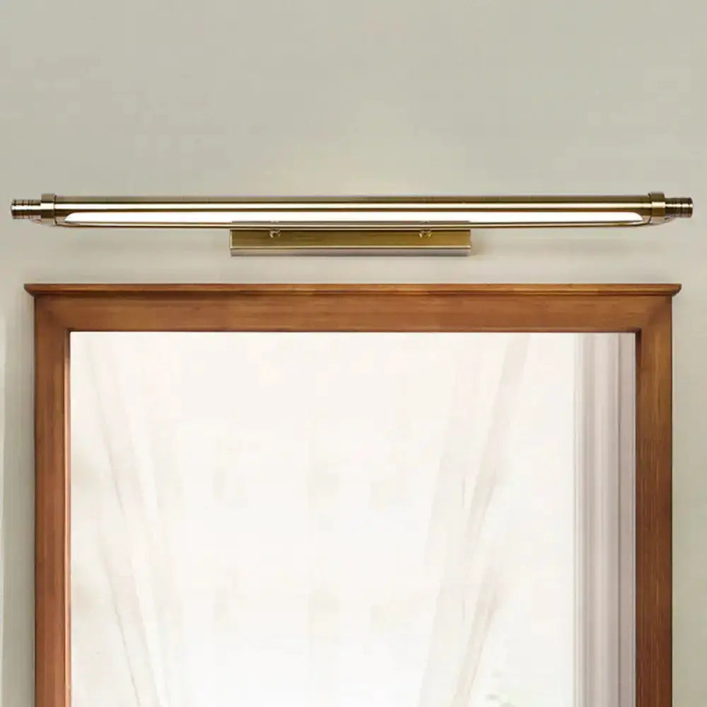 Tubed vanity light fixture in bronze with LED for bathroom wall lighting on Tampa Home & Garden Store