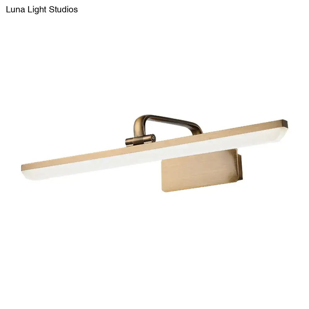 Brass LED Slim Acrylic Vanity Sconce by Decorbites with wall-mounted backplate on Tampa Home & Garden Store