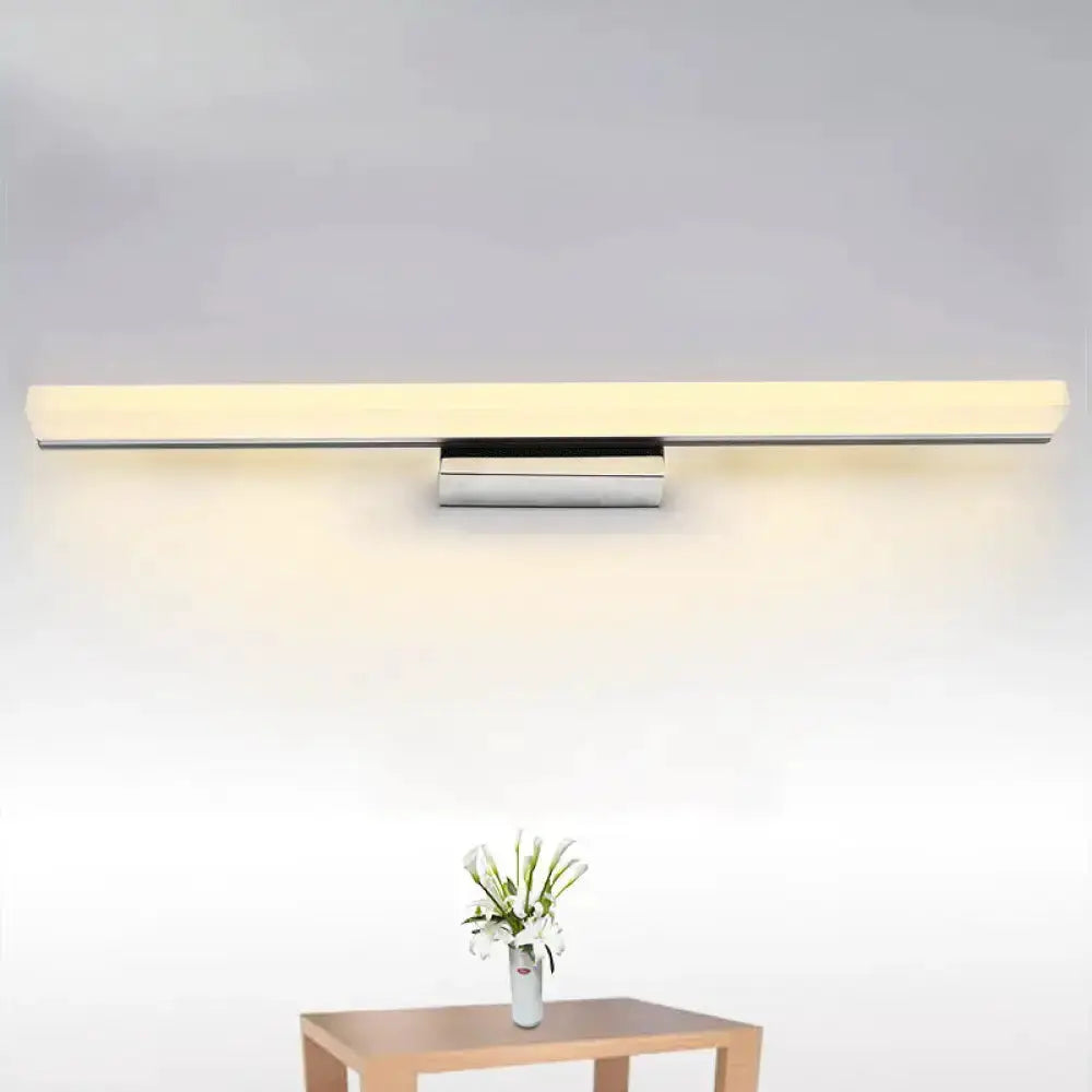 Acrylic vanity lamp with chrome LED wall mount bar by Decorbites on Tampa Home & Garden Store
