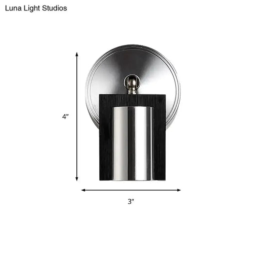 1-Light Bedroom Wall Sconce in Black with Metal Shade – Warm/White Lighting - Tampa Home & Garden Store