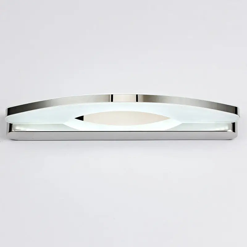 Modern chrome arc LED vanity light bathroom sconce with acrylic diffuser Decorbites on Tampa Home & Garden Store