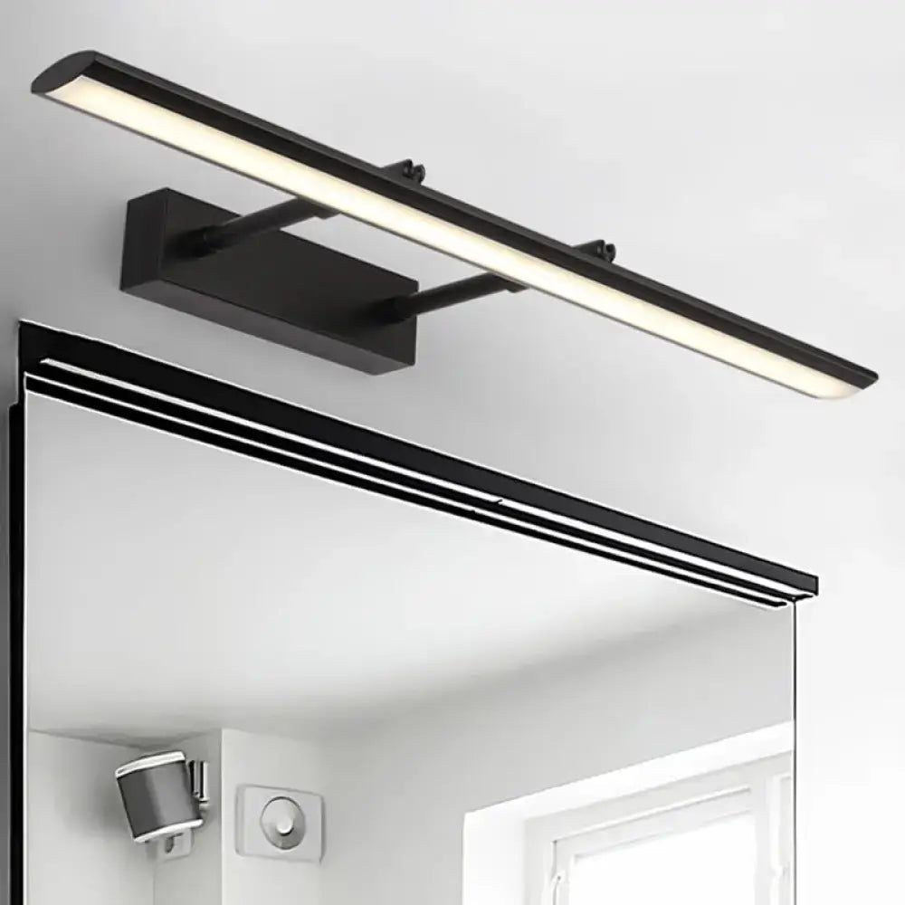 Modern chrome LED vanity light fixture, bar-style wall mount above bathroom mirror on Tampa Home & Garden Store