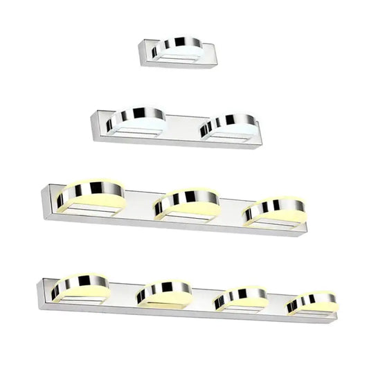 Decorbites waterproof LED vanity light with acrylic lampshades, chrome finish, 4-light Tampa on Tampa Home & Garden Store
