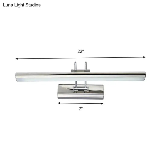 Decorbites 22-inch LED vanity mirror light with aluminum chrome frame and mounting base on Tampa Home & Garden Store