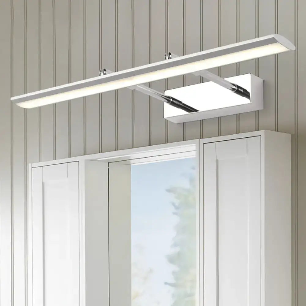 Chrome adjustable sconce by Decorbites; LED bar with chrome arms on white backplate on Tampa Home & Garden Store