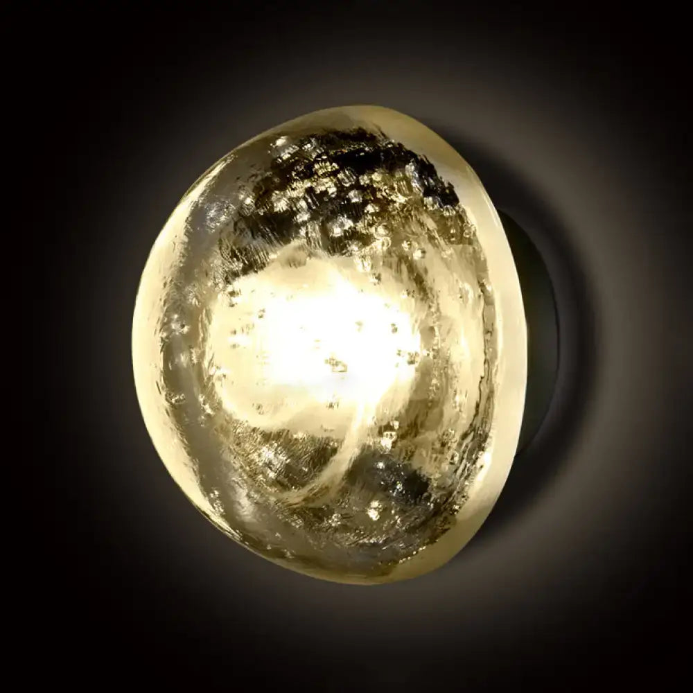 Bubble Crystal Wall Light by Decorbites, round glass bubble shade, warm glow on Tampa Home & Garden Store