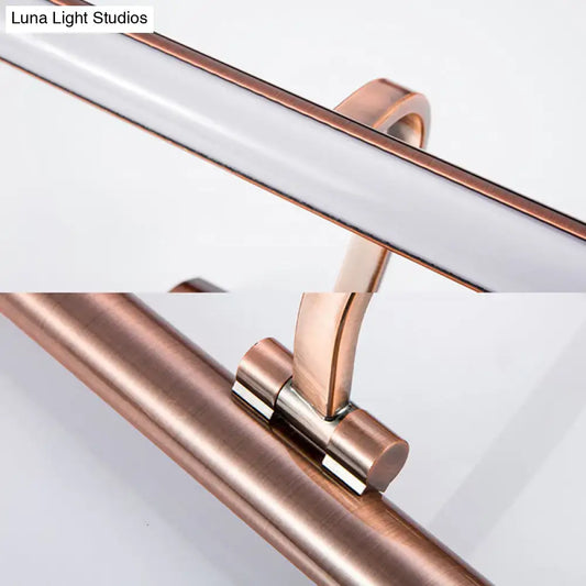 18"/22" LED Bathroom Vanity Sconce Light with Linear Metal Shade in Warm/White Lighting - Copper Wall Fixture - Tampa Home & Garden Store