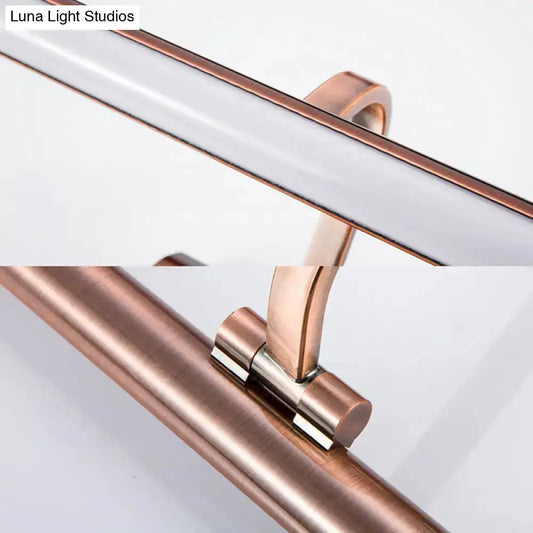 LED Copper Bathroom Vanity Sconce Light by Decorbites with a linear warm-white LED shade on Tampa Home & Garden Store