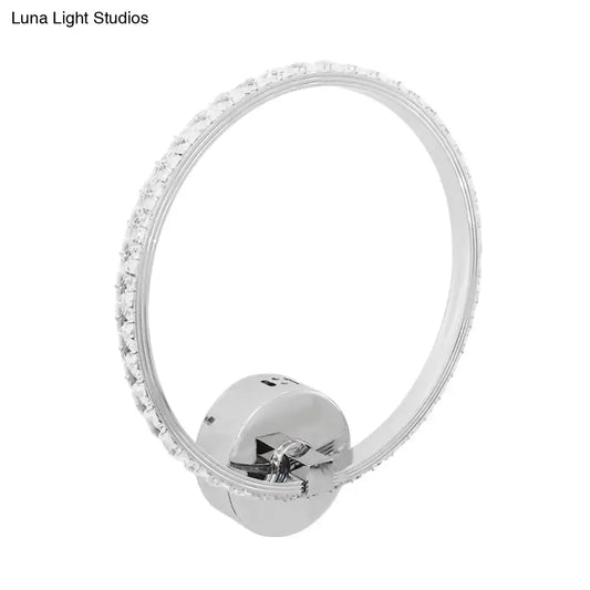 Translucent Crystal Sconce Light - Modern LED Wall Lighting Fixture | Chrome Finish | 6"/8"/10" H - Tampa Home & Garden Store
