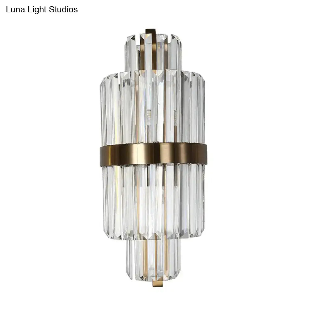 Crystal Bronze Wall Light Dual-LED design by Decorbites with crystal prisms on Tampa Home & Garden Store