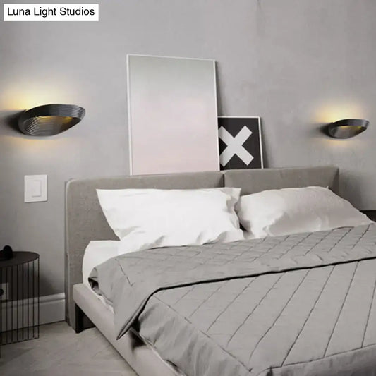 White Black Wall Light dual black metal sconces with warm glow on grey bedroom wall on Tampa Home & Garden Store