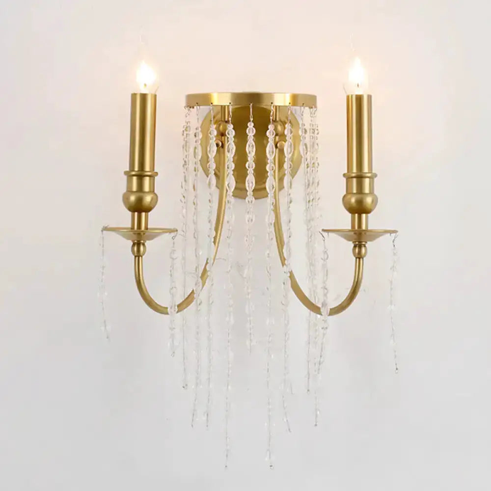 Modern Gold Crystal Corridor Wall Lamp Light