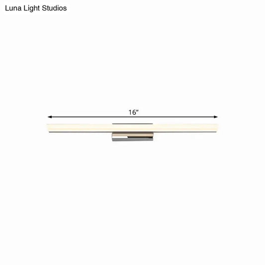 Ultra-Thin Nordic Acrylic LED Vanity Lamp Silver, 16-inch wall light by Decorbites on Tampa Home & Garden Store
