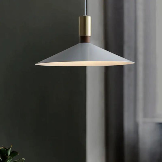 Modern Minimalist Single Head Pendant Lamp for dining by Decorbites white conical shade on Tampa Home & Garden Store