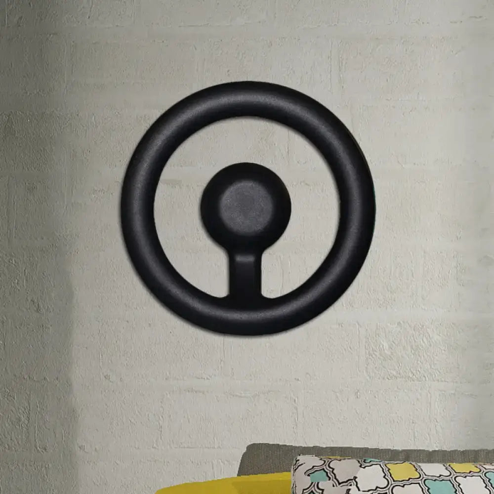 Black LED aluminum circline wall light with circular ring design on Tampa Home & Garden Store