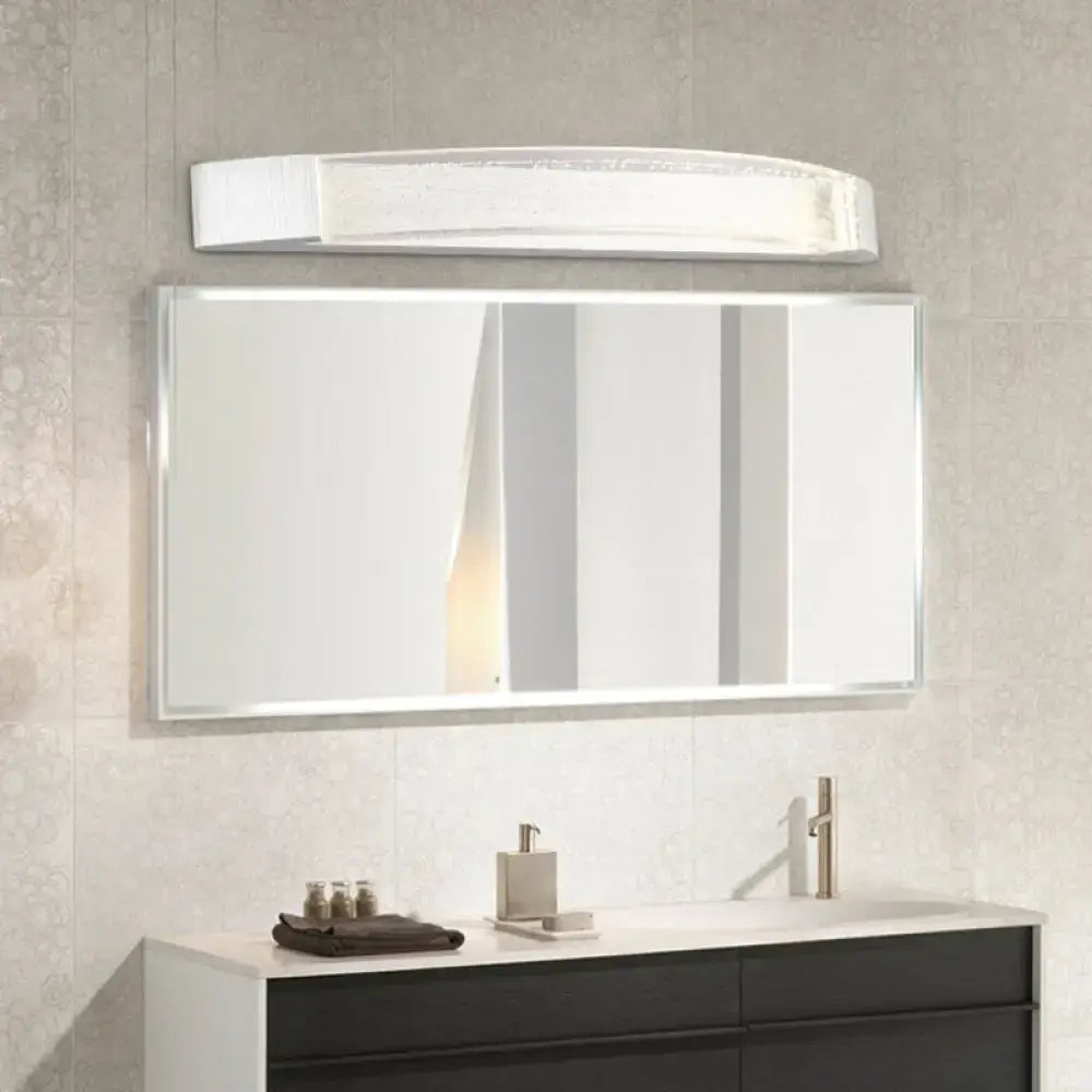 Silver Bubble Vanity Light fixture mounted above bathroom mirror in chrome finish on Tampa Home & Garden Store