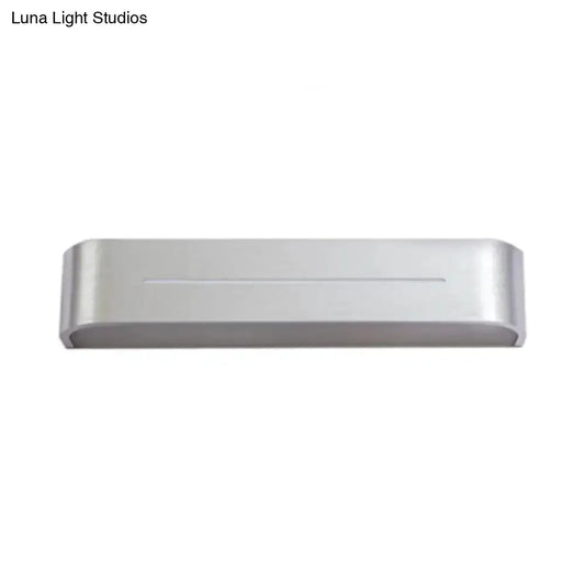 Silver LED wall washer light with aluminum shade, rectangular wall sconce by Decorbites on Tampa Home & Garden Store