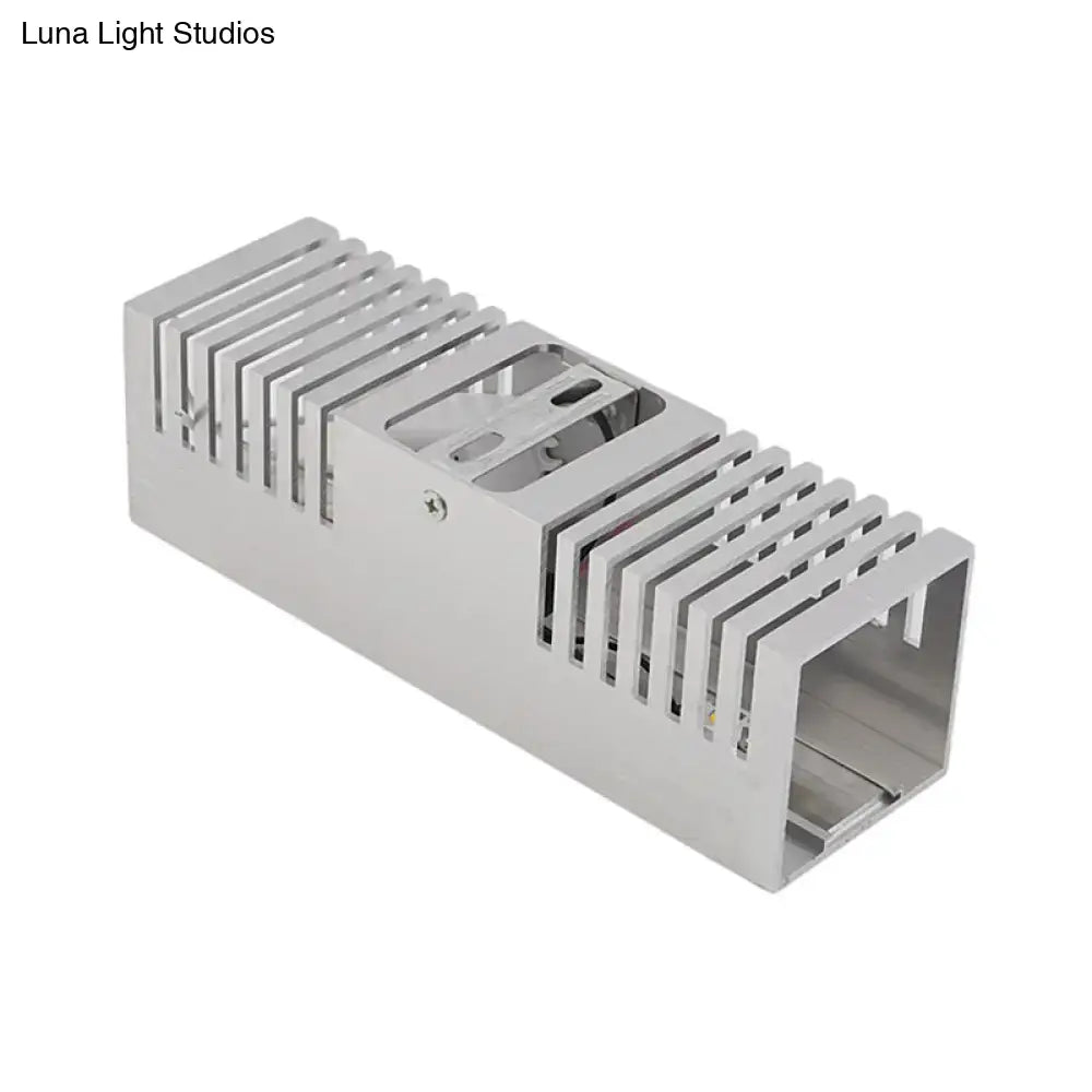 Aluminum LED Slotted Wall Sconce by Decorbites, silver heat-sink housing on Tampa Home & Garden Store
