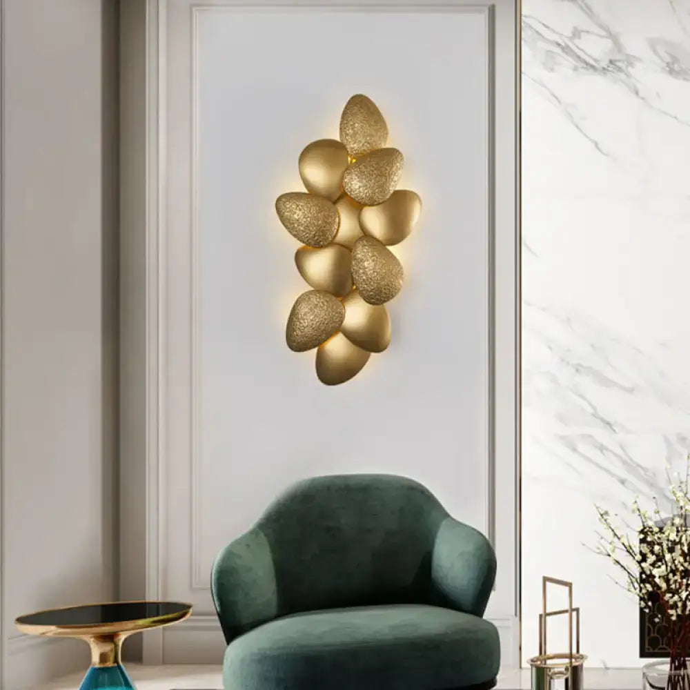 Decorbites Gold Squama wall sconce 3 or 6 light with gold leaf cluster design on Tampa Home & Garden Store