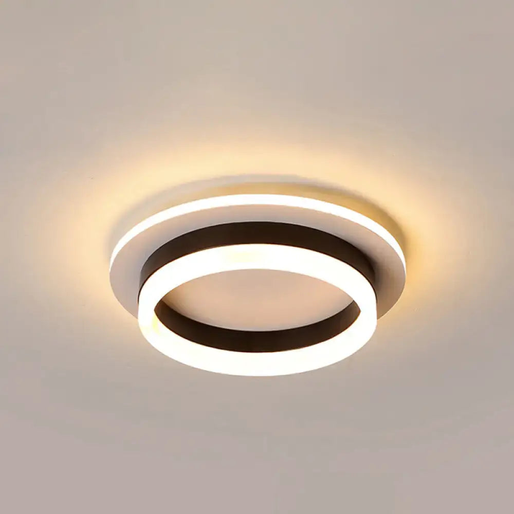 Modern tri-color ring LED flush-mount ceiling light, white glow rings Decorbites on Tampa Home & Garden Store