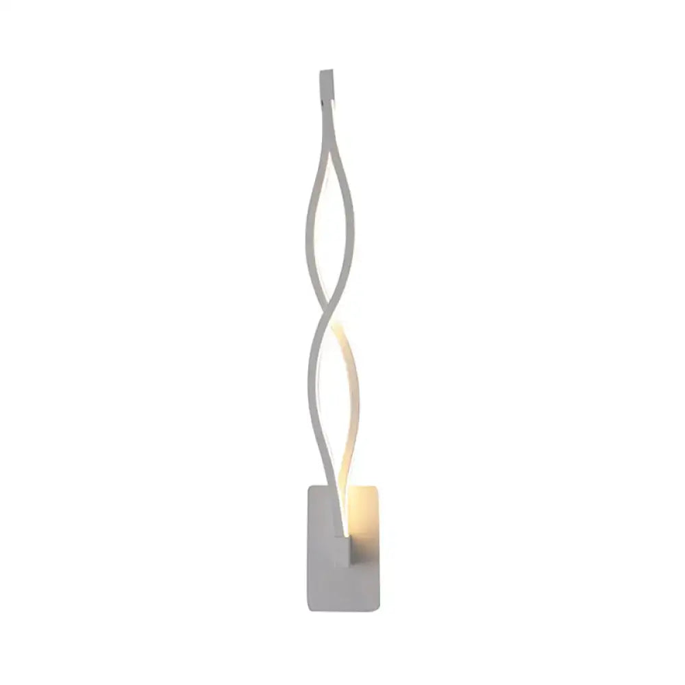 Decorbites Black Acrylic Intertwined LED Wall Sconce with twin curved bars and square base on Tampa Home & Garden Store