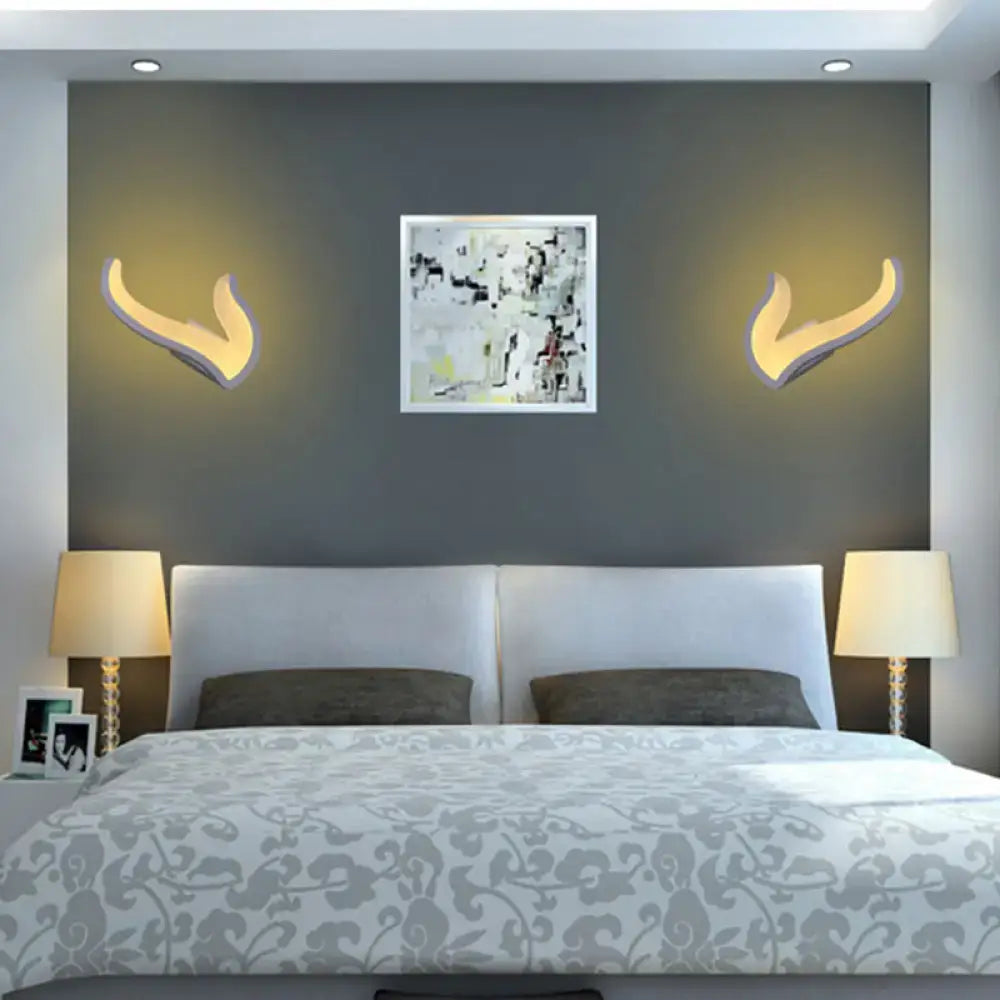 Pair of White Acrylic LED Table Lamps Decorbites warm bedside glow on Tampa Home & Garden Store